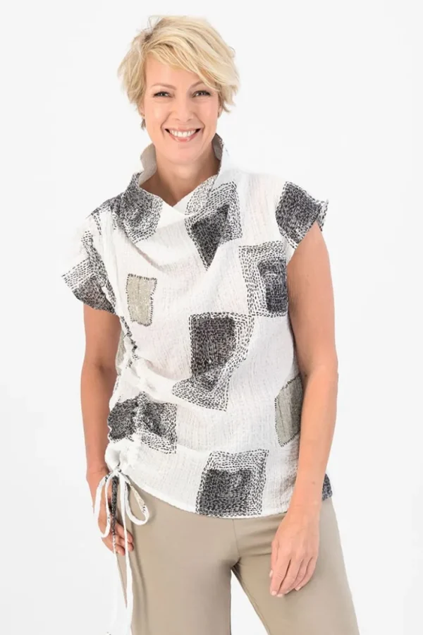 Missen Elsewhere Fashion Tops*Beltra Top-Off-White