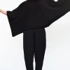 Missen Elsewhere Fashion Sweaters*Burgas Twill Sweater-Black