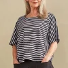 Missen Elsewhere Fashion Tops*Christiana Top-Black-Offwhite