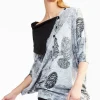 Missen Elsewhere Fashion Tops*Finger Print Top-Slate