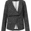 Missen Elsewhere Fashion Jassen*Flores Jacket-Black-Offwhite