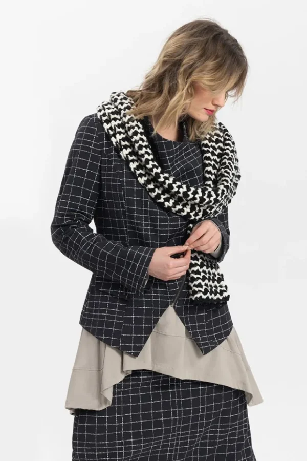 Missen Elsewhere Fashion Jassen*Flores Jacket-Black-Offwhite
