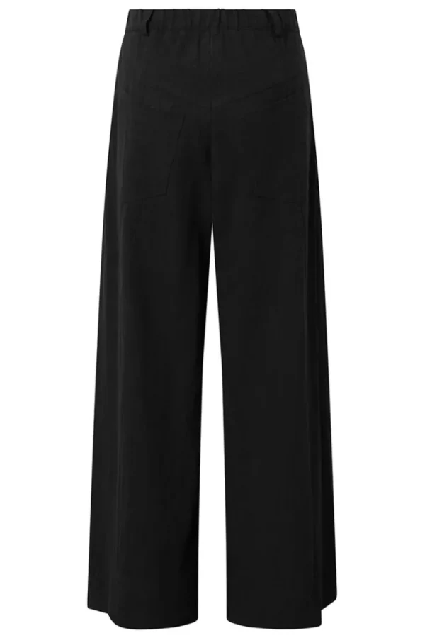 Missen Elsewhere Fashion Broeken*Forsaa Linen Trousers-Black