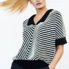 Missen Elsewhere Fashion Breisels*Handknitted Top-Black-White