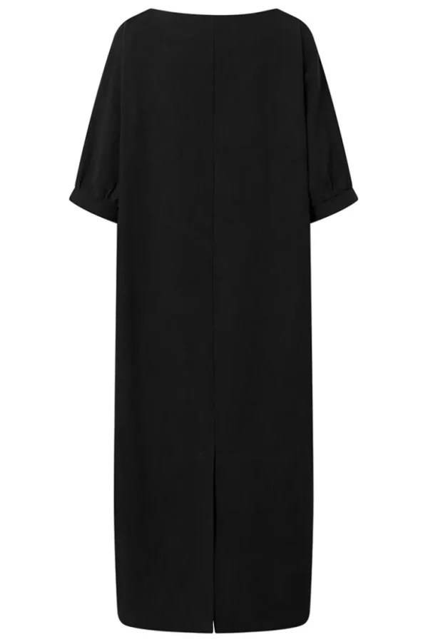 Missen Elsewhere Fashion Jurken*Karkilla Linen Dress-Black