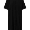 Missen Elsewhere Fashion Jurken*Oradea Twill Shirt Dress-Black