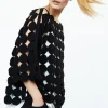 Missen Elsewhere Fashion Breisels*Reghin Crochet Top-Black